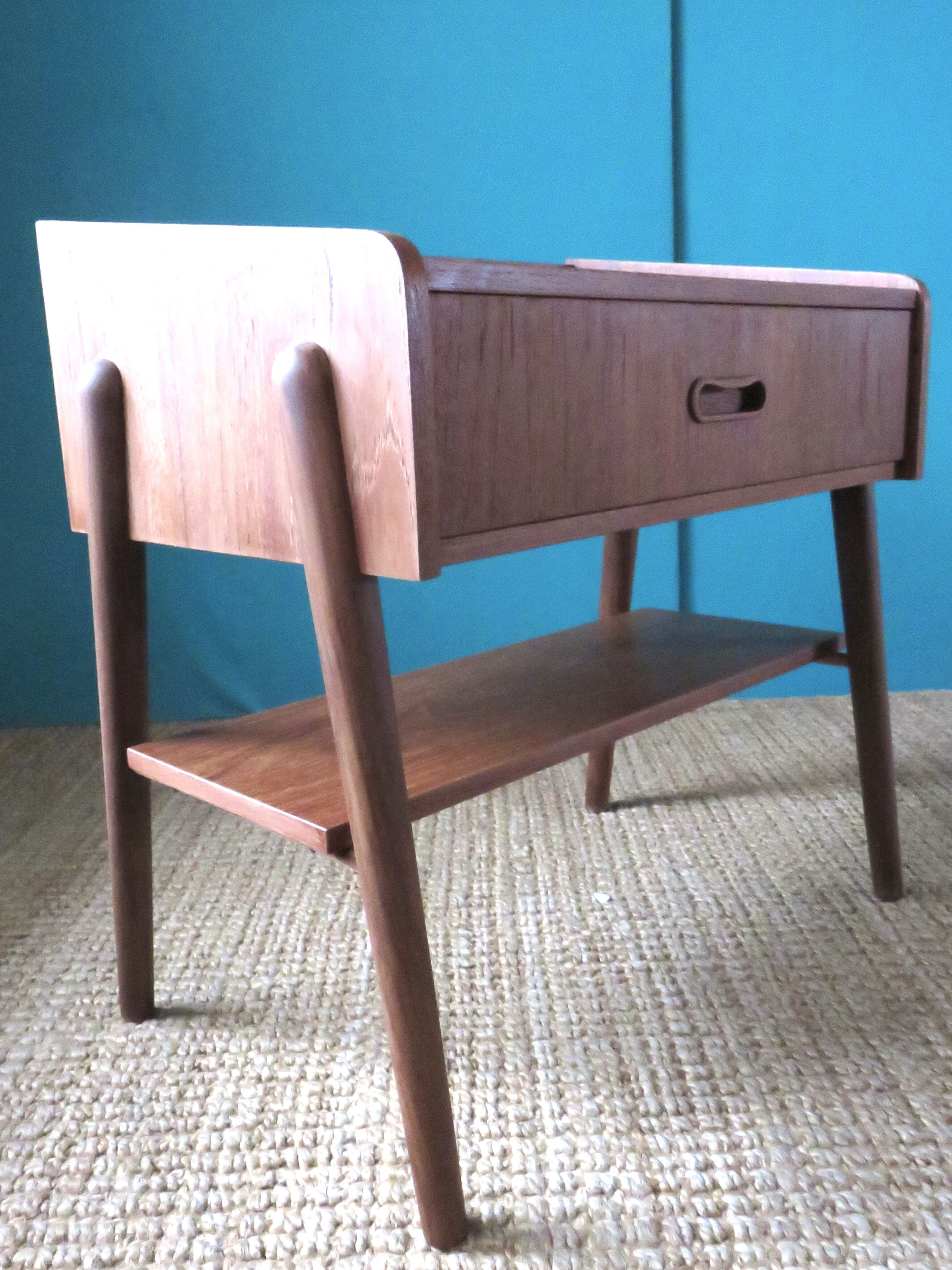 Bedside table with drawer. Denmark 1955