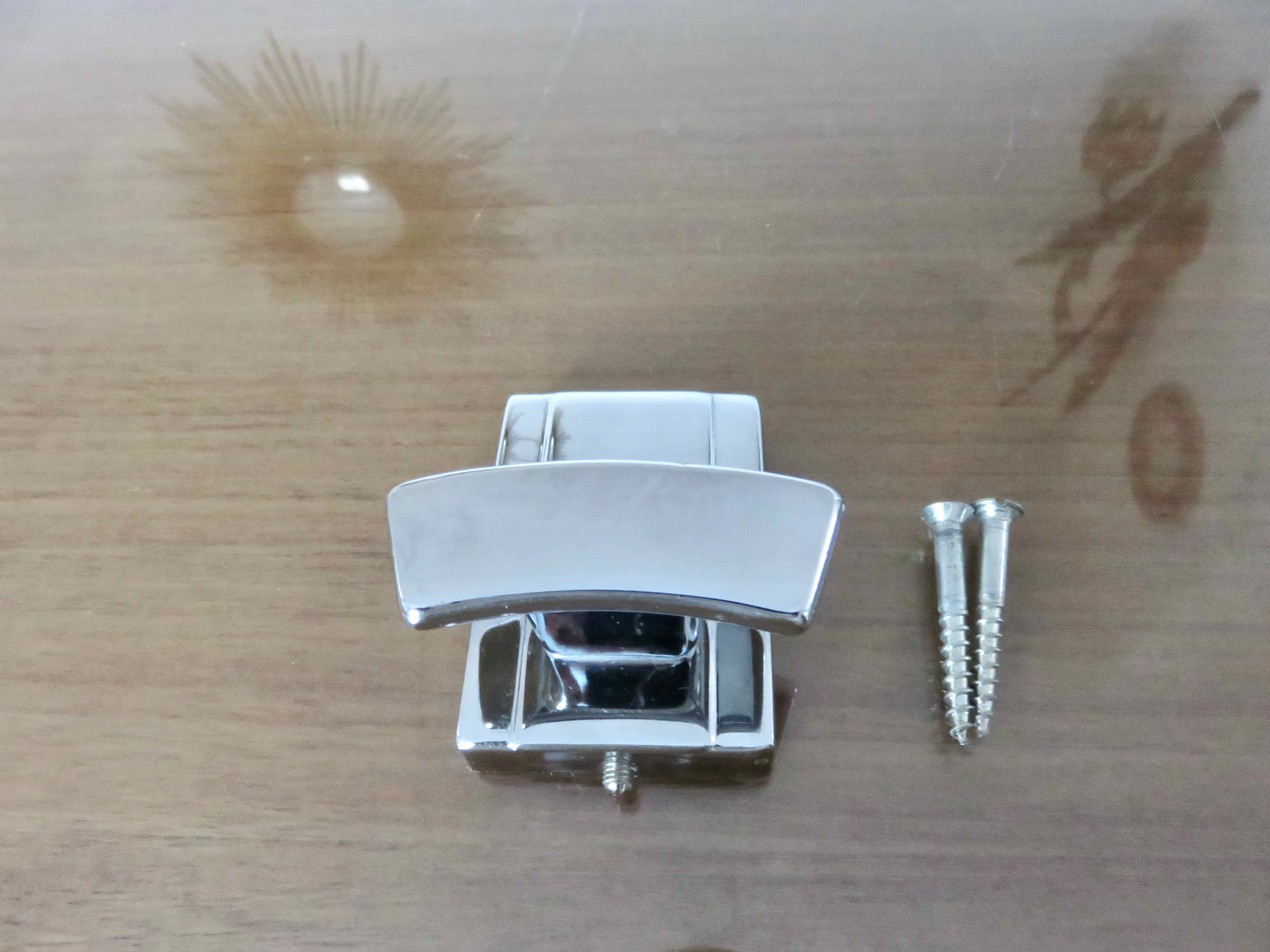 Modernist hook in chromed metal 70s