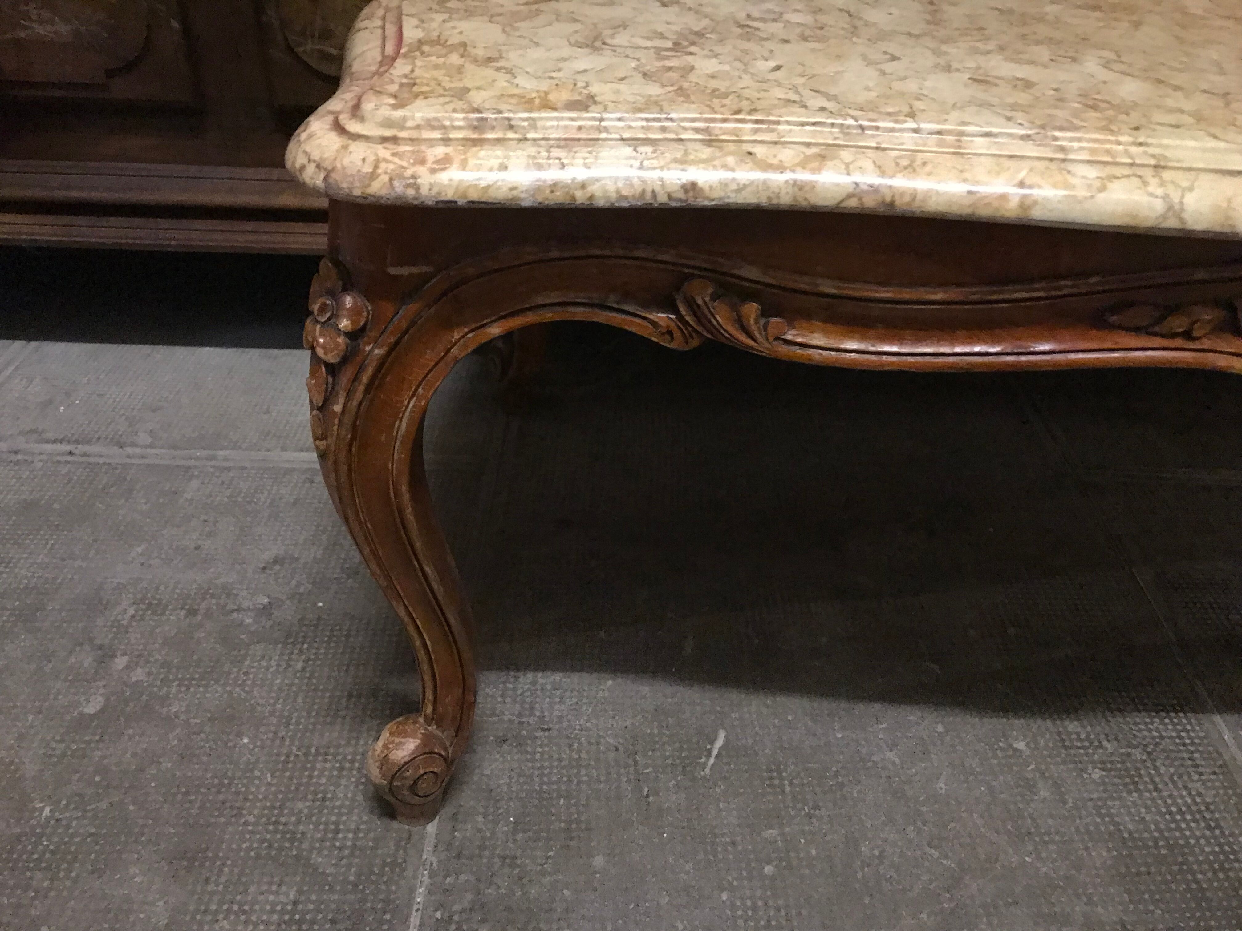 Louis XV marble coffee table