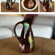 Vase / Ceramic jug Poët-Laval signed Maryse P.L. vintage 1960-1970