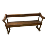 Antique wooden bench with pinned construction