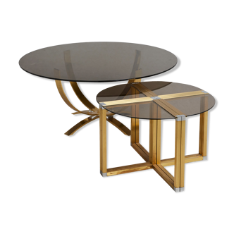 Coffee table with four side tables, 1970s, France