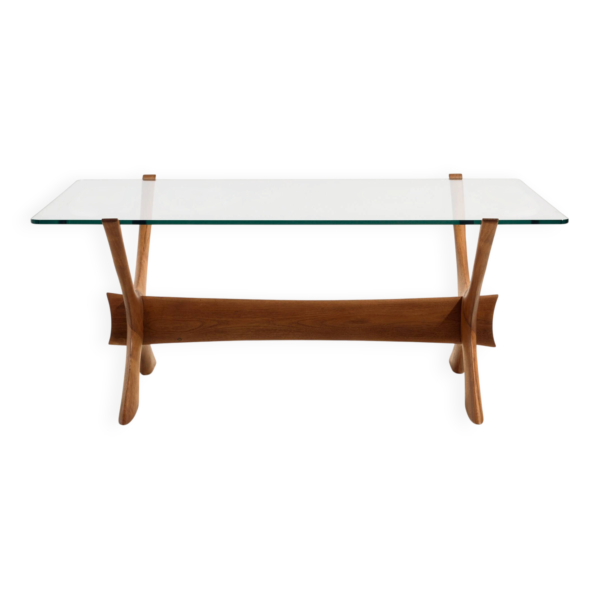 Table basse en teck Condor par Fredrik Schriever-Abeln pour Örebro Glas