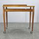 Mid Century Walnut Serving Cart, Czechoslovakia, 1970s