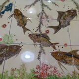 Ceramic coffee table with fish patterns