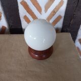 Vintage white globe ball lamp 1980