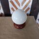 Vintage white globe ball lamp 1980