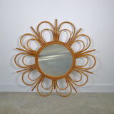 Rattan mirror 1960 58cm