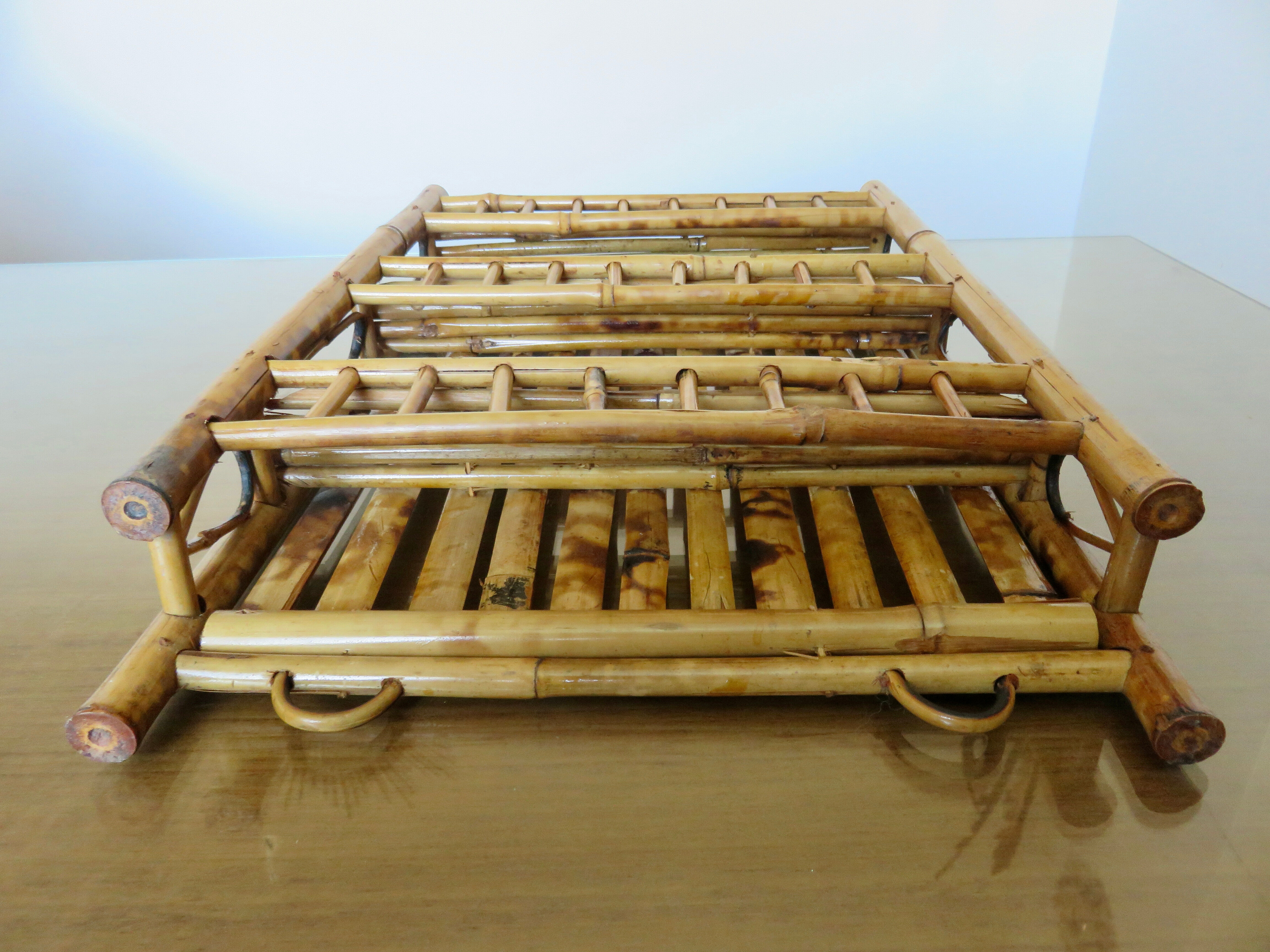 Wall mail holder bamboo mail storage 50s