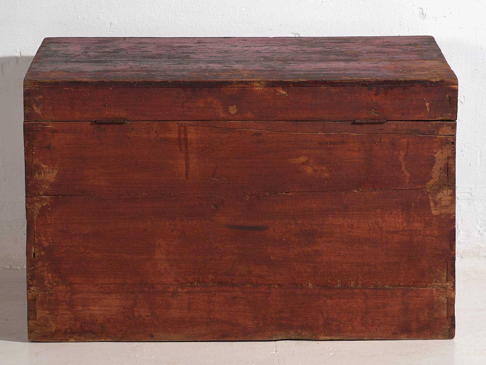Antique Chinese brown storage trunk (c.1900) #6