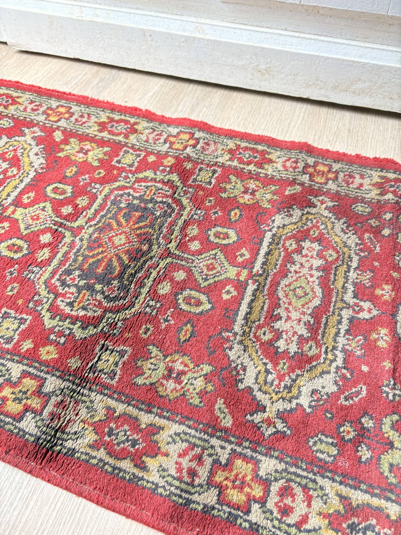 Ancien Tapis Rouge Shirvan Kasak Turc Oriental Orient Anatolie