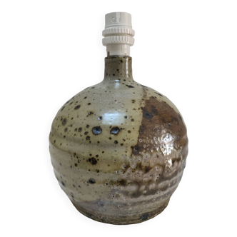 Gustave Tiffoche pyrite enamelled sandstone ball lamp base