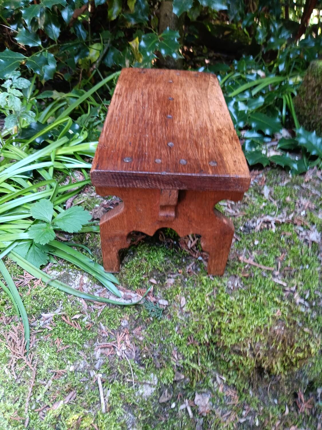Small vintage footrest bench