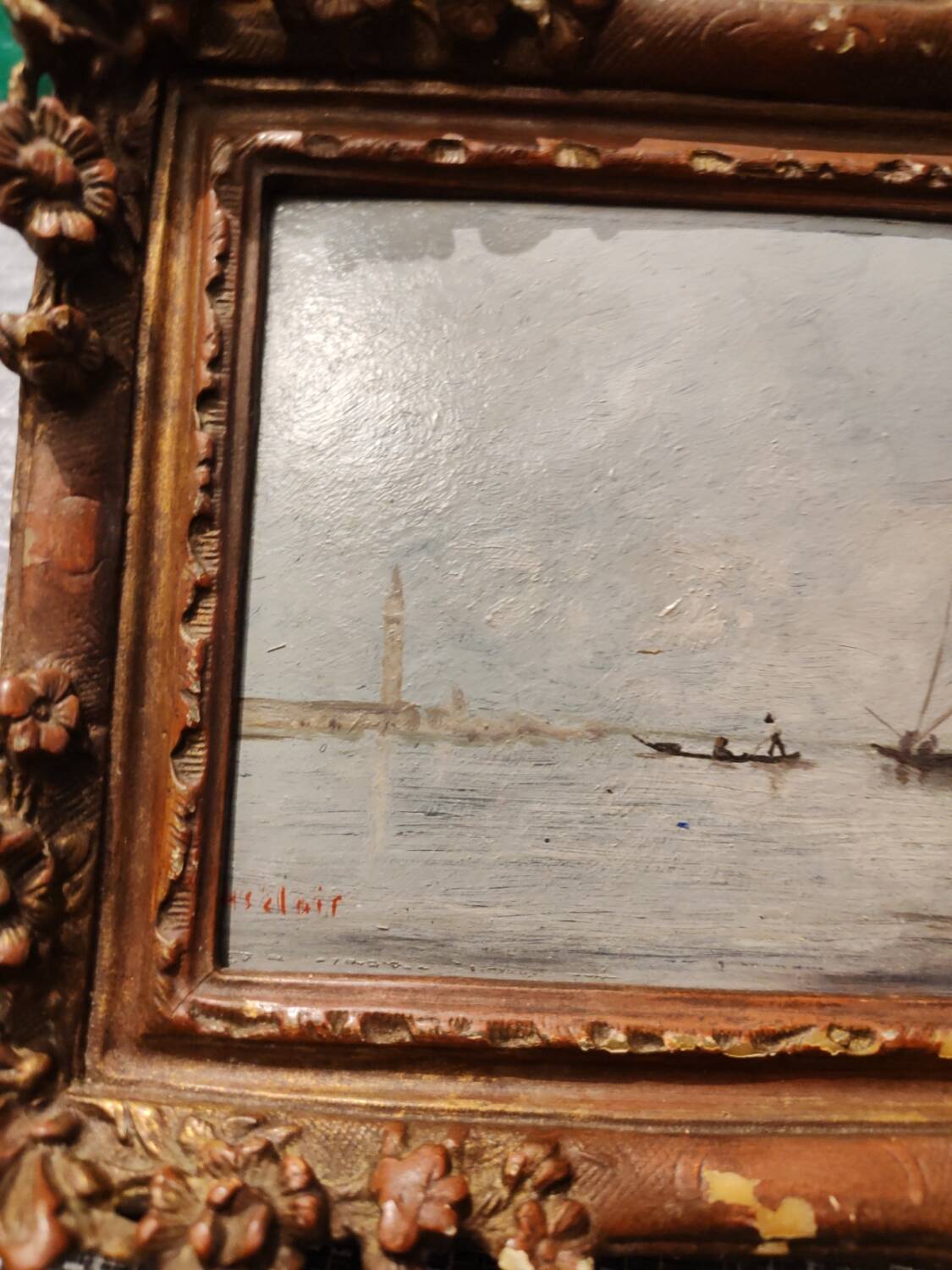 Pair of oils on panels by Henri Saint Clair, circa 1930.