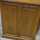 Blonde solid oak desk, cabinet, American type.