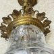 Ancienne lanterne en bronze et cristal taillé