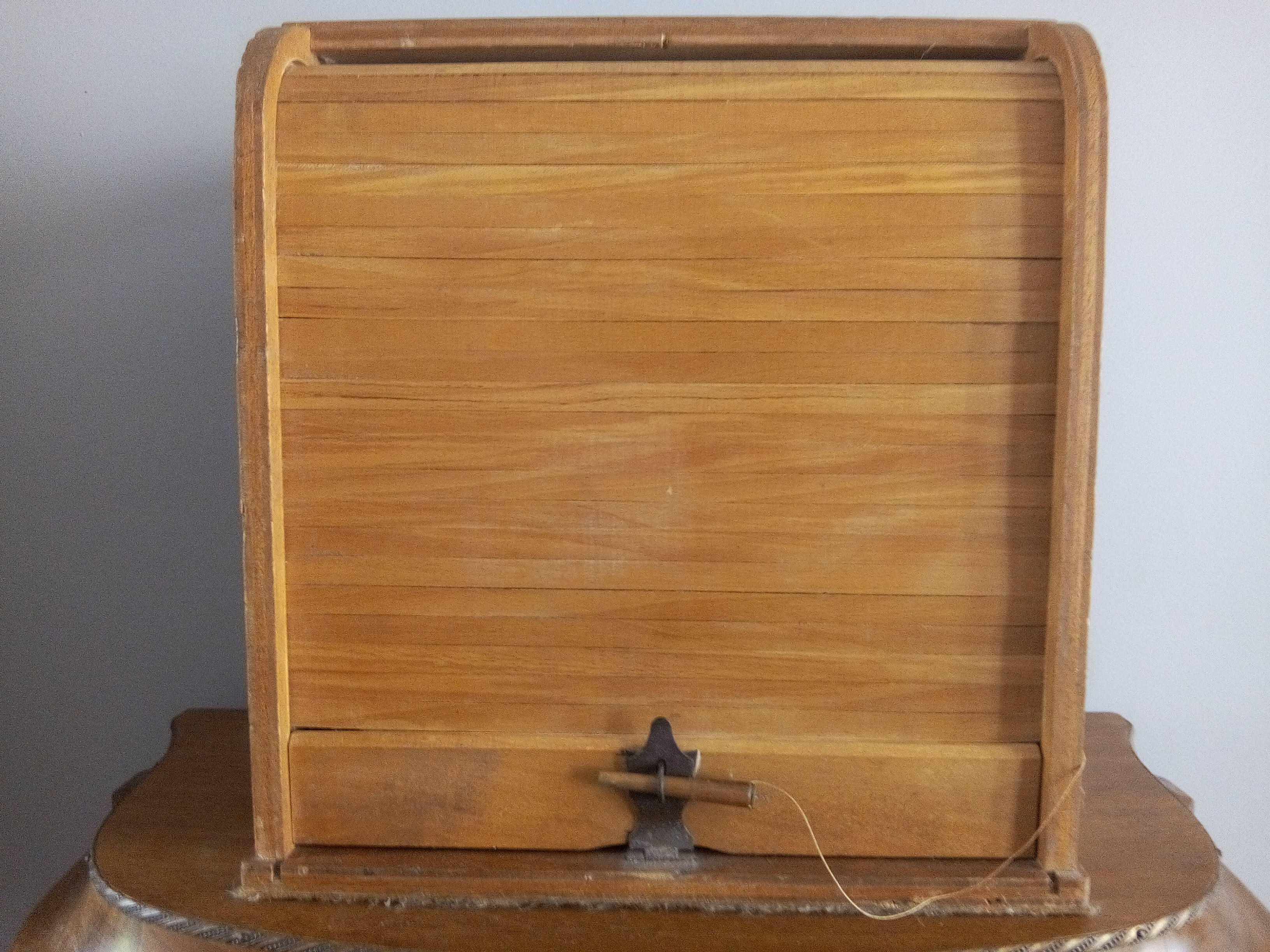 Small watchmaker's furniture with curtain. 50s