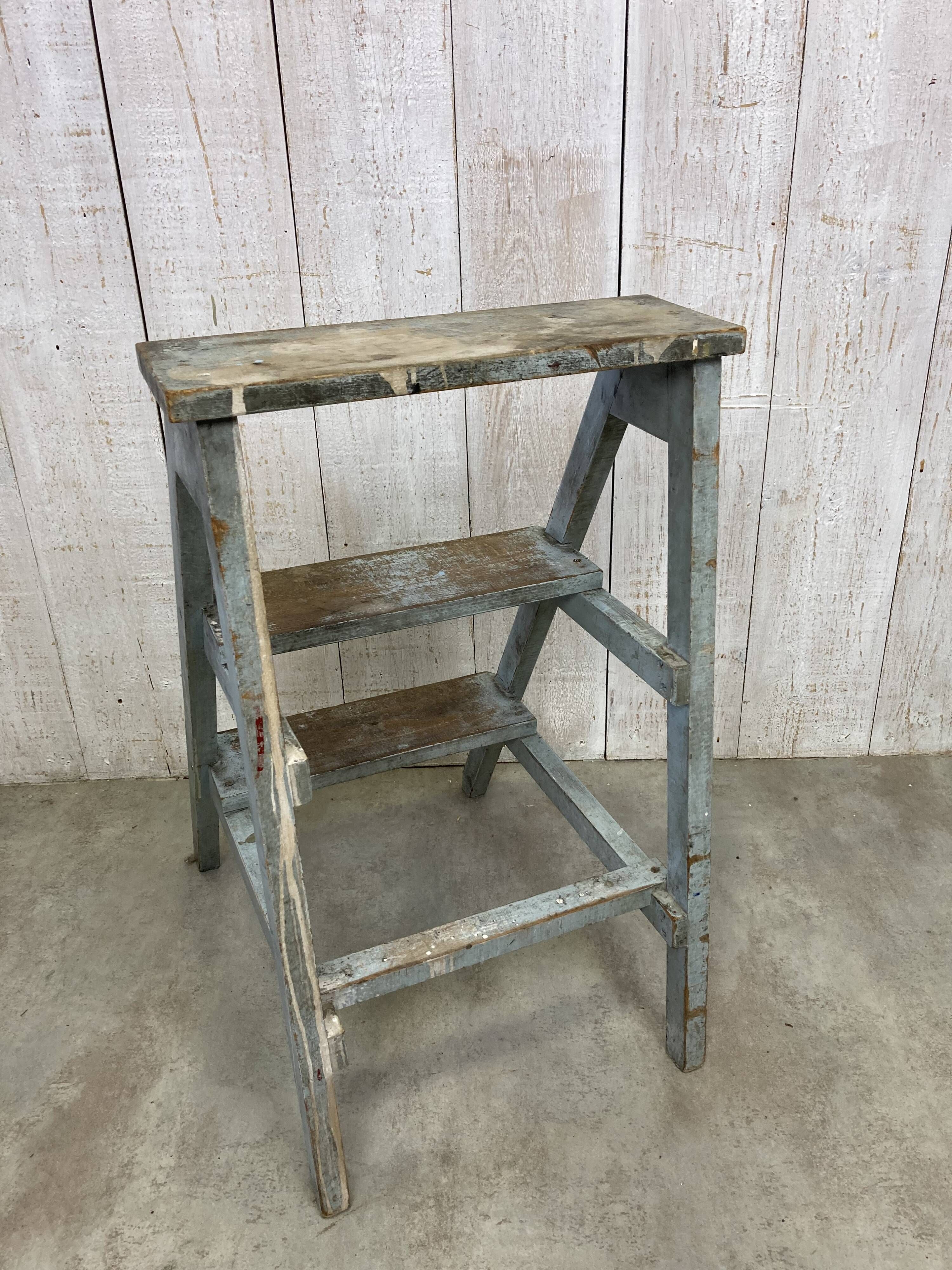 Stool and workshop step ladder set