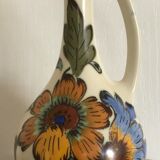 Ancien vase en porcelaine royal gouda hollande décor main signé, 18 cm