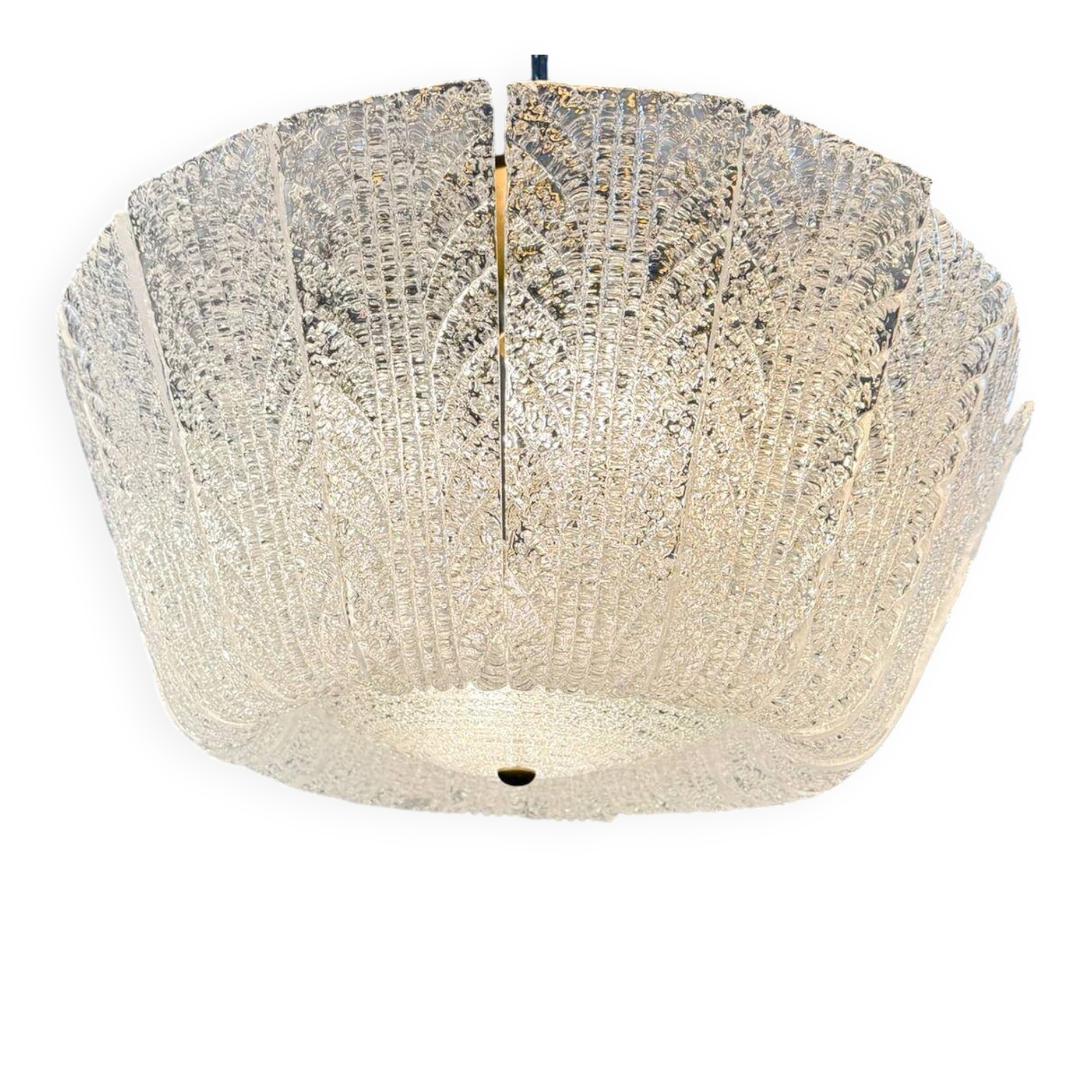 Barovier & Toso. Large ceiling lamp/chandelier by Barovier & Toso, Murano glass, Italy, 1960s, rare example.