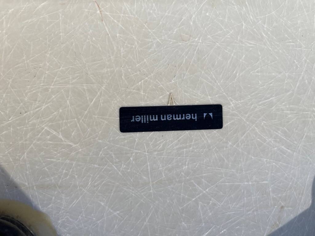 6 fauteuils Eames Lafonda tissu orange pied chromé vers 1970s