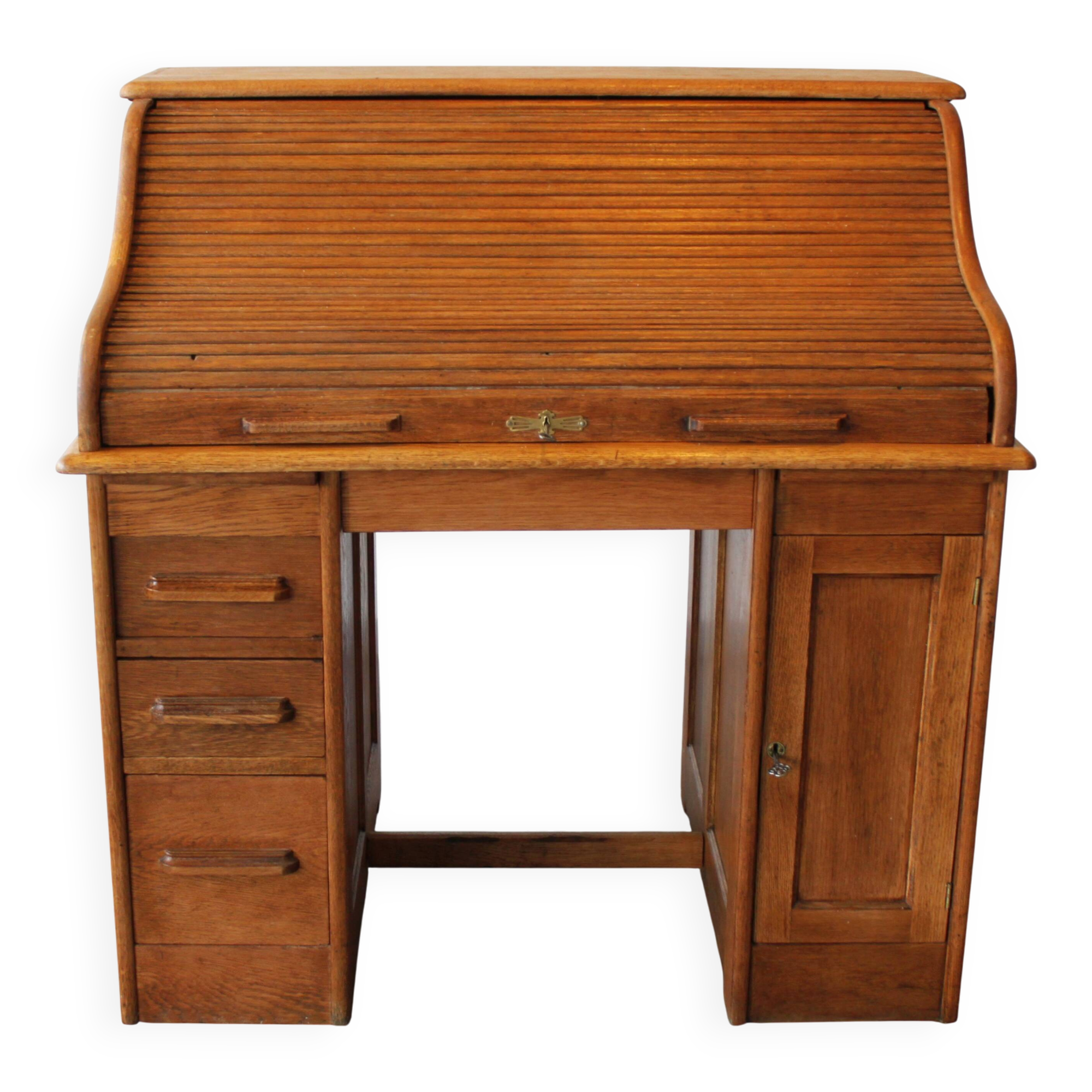 American oak desk, late 19th century.