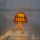 Lampe en rotin Louis Sognot années 1960