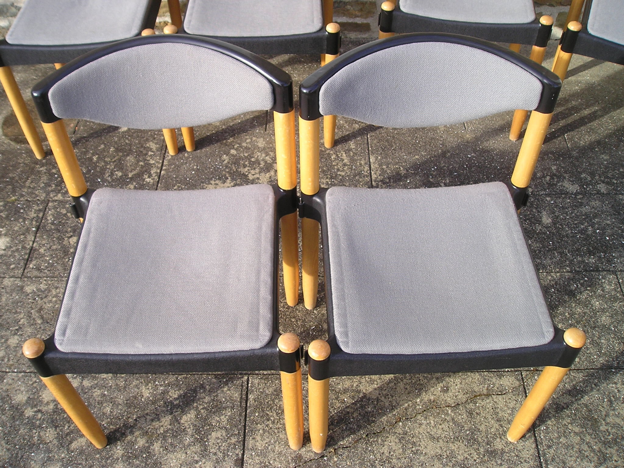 Set of 6 Strax chairs produced by Casala in 1989 design Hartmut Lohmeyer