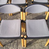 Set of 6 Strax chairs produced by Casala in 1989 design Hartmut Lohmeyer