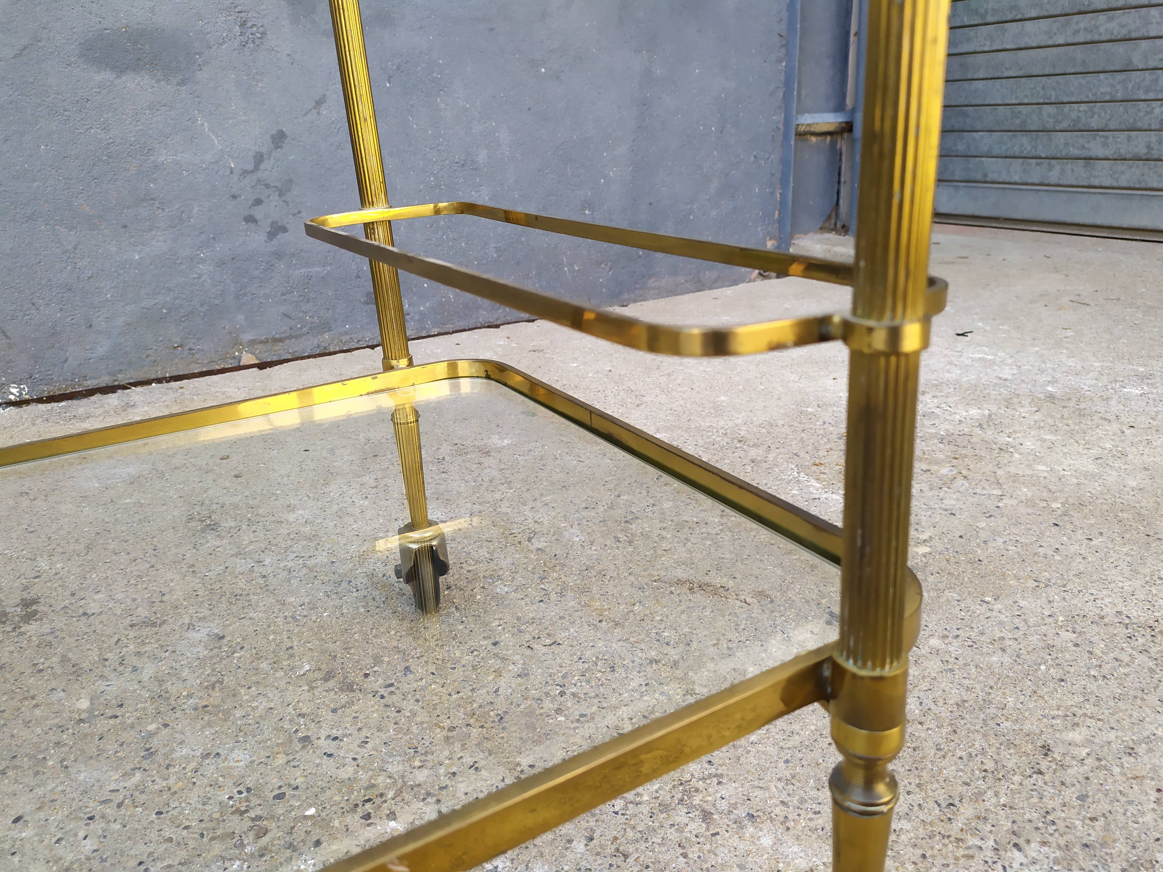 Golden brass cart