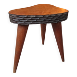 Antique Brutalist tripod stool