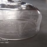 Louis XVI style engraved crystal champagne glass