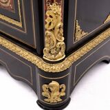 Antique Boulle chest of drawers from the mid-19th century, France.