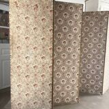 19th century floral fabric screen