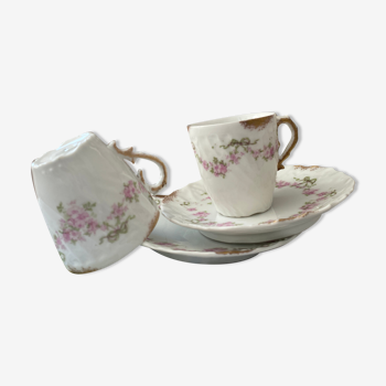Duo of antique porcelain cups