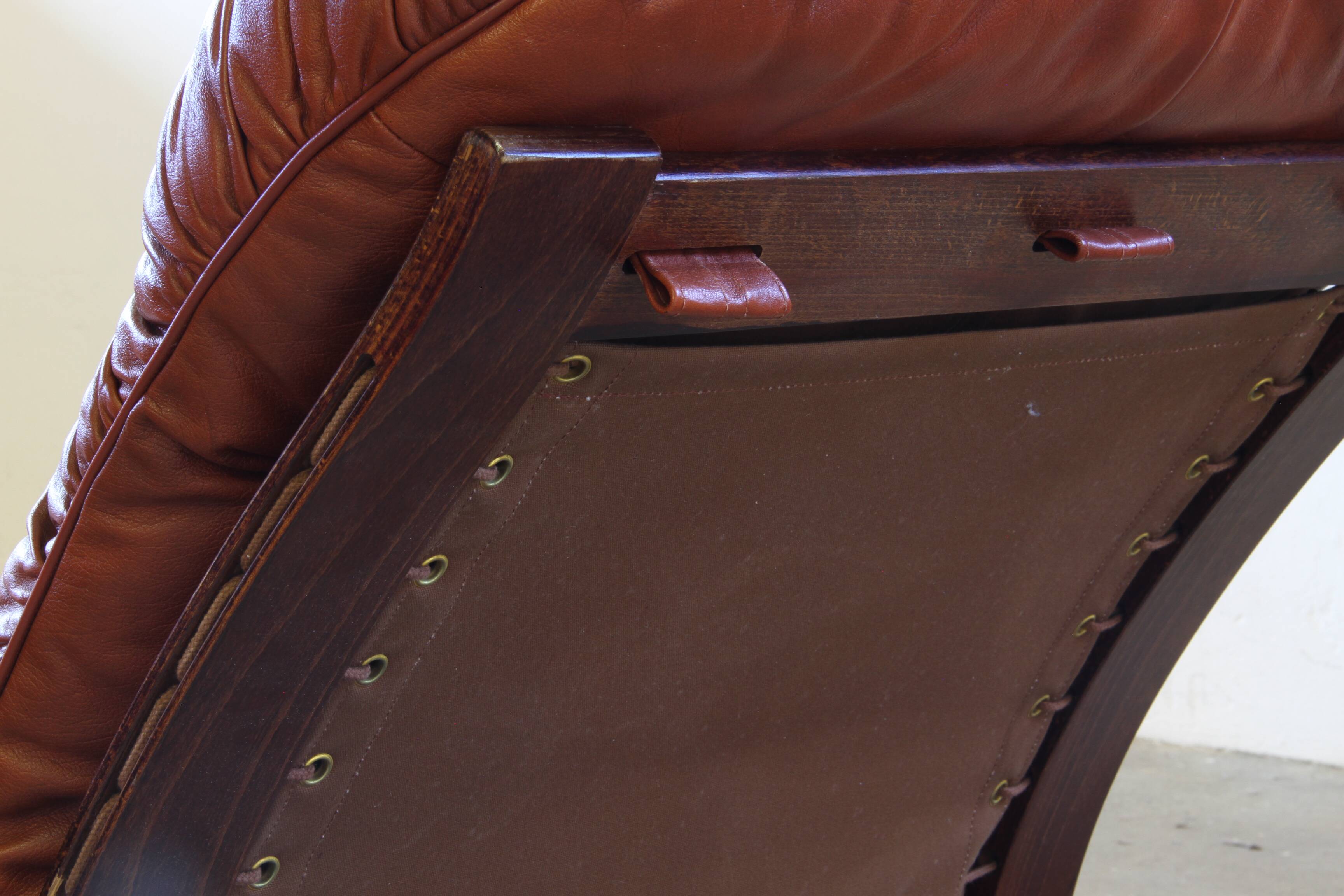 Vintage 1970s Leather Lounge Chairs by Elsa & Nordahl Solheim for Rybo Rykk