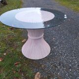 John mc guire McGuire round dining table Sheaf of wheat bamboo