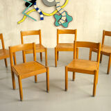 Set of 6 chairs, France 1960