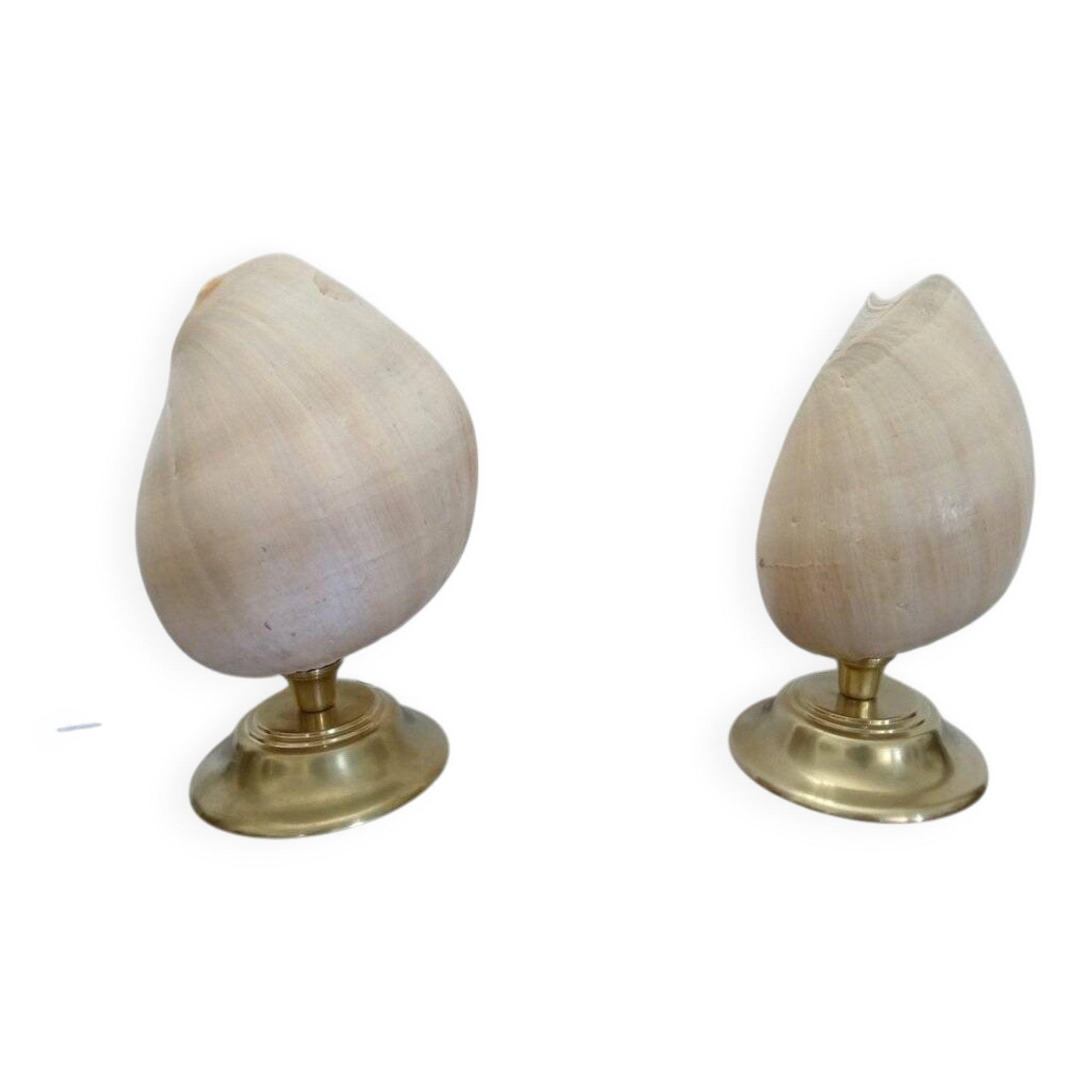Shell table lamps, 1980s, set of 2