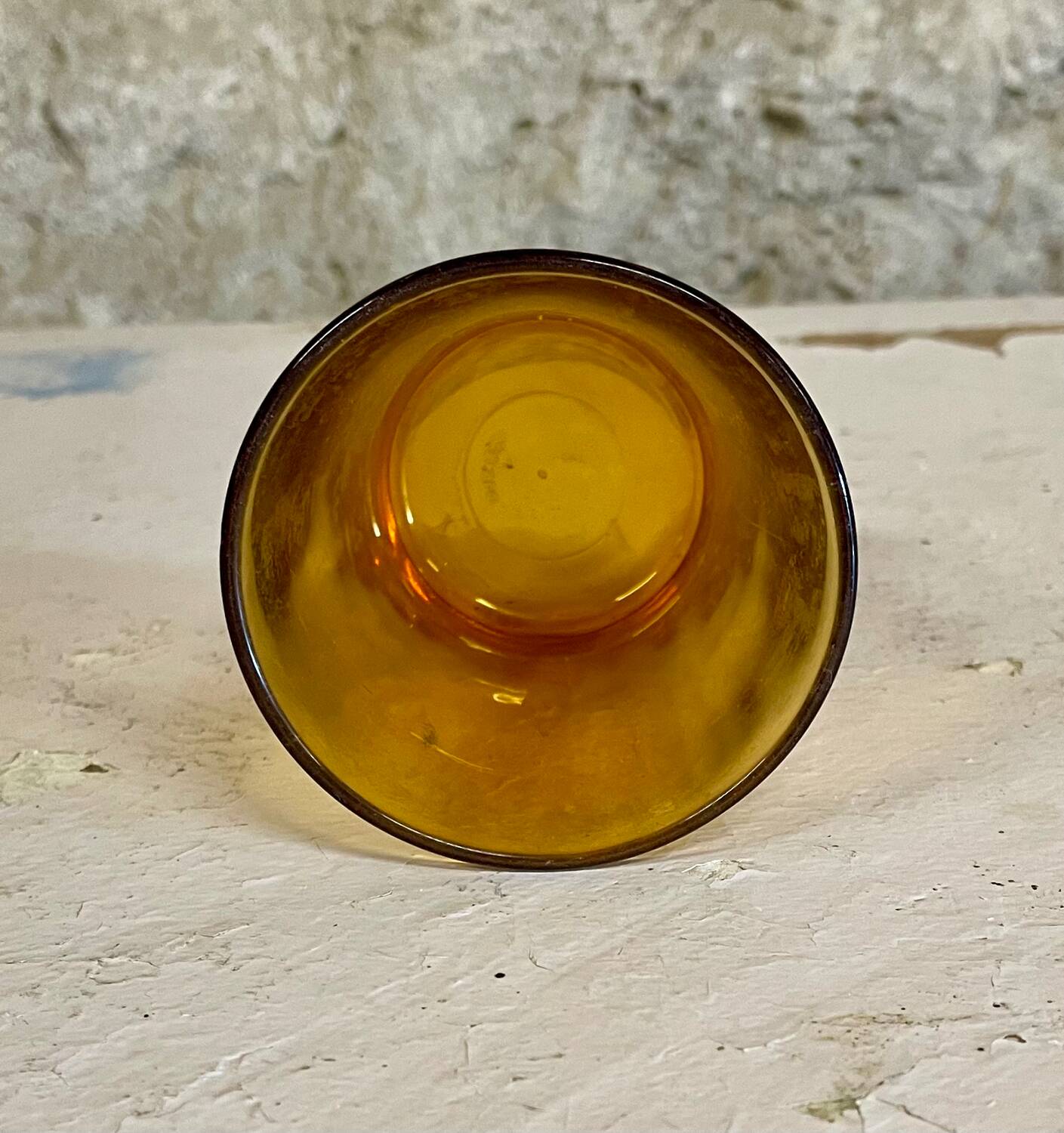 6 Duralex glasses, orange color