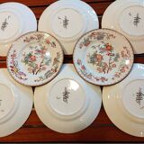 Assiettes Sarraguemines Minton 252, fin XIXe