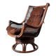 Vintage rattan swivel chair