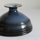 Blue ringed vase by Rogier Vandeweghe for Perignem Belgium, 1960s.