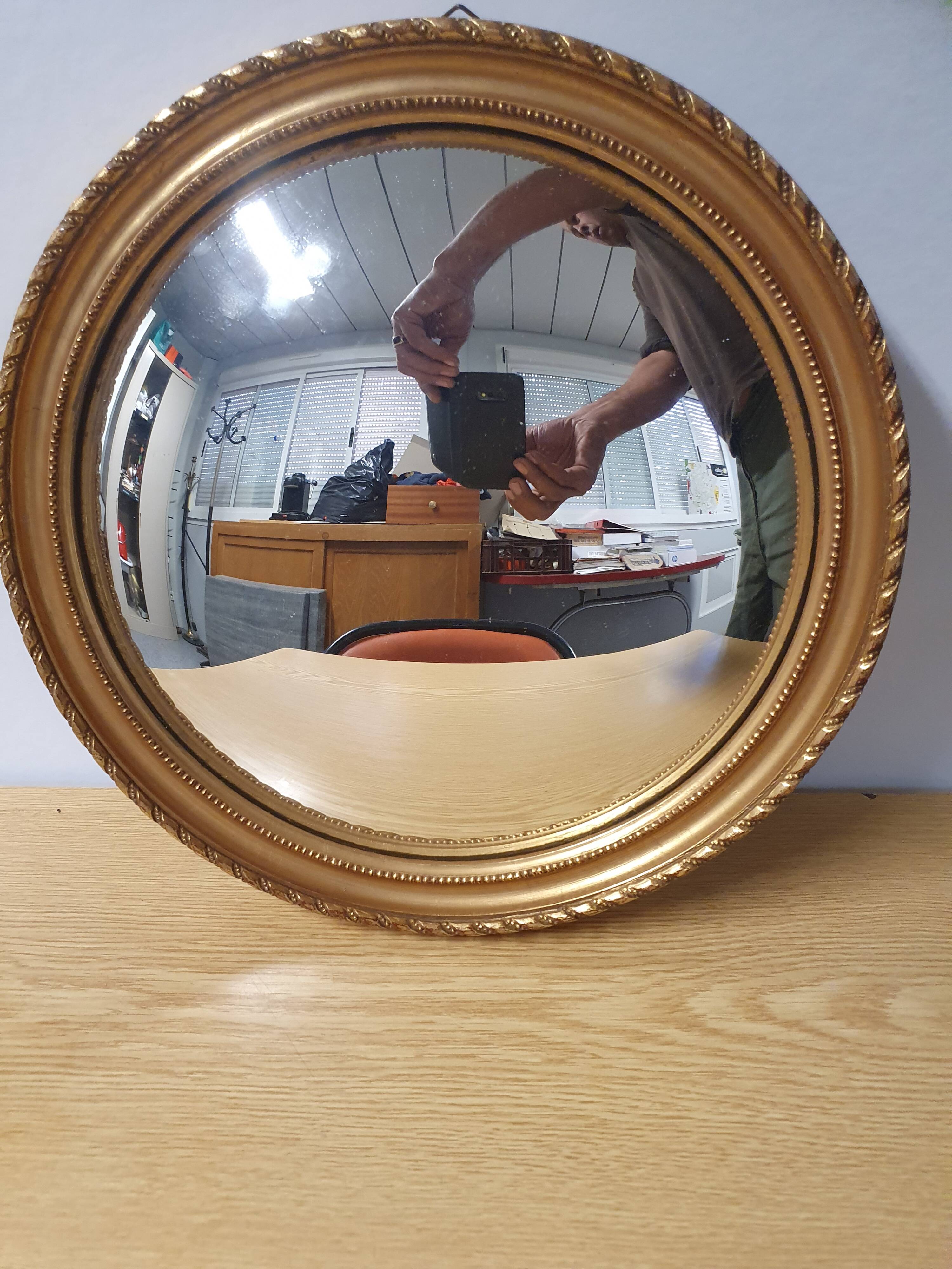 Vintage domed mirror