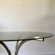 70s design chrome and smoked glass dining table