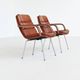 Geoffrey Harcourt pair of armchairs in leather Artifort The Netherlands 196