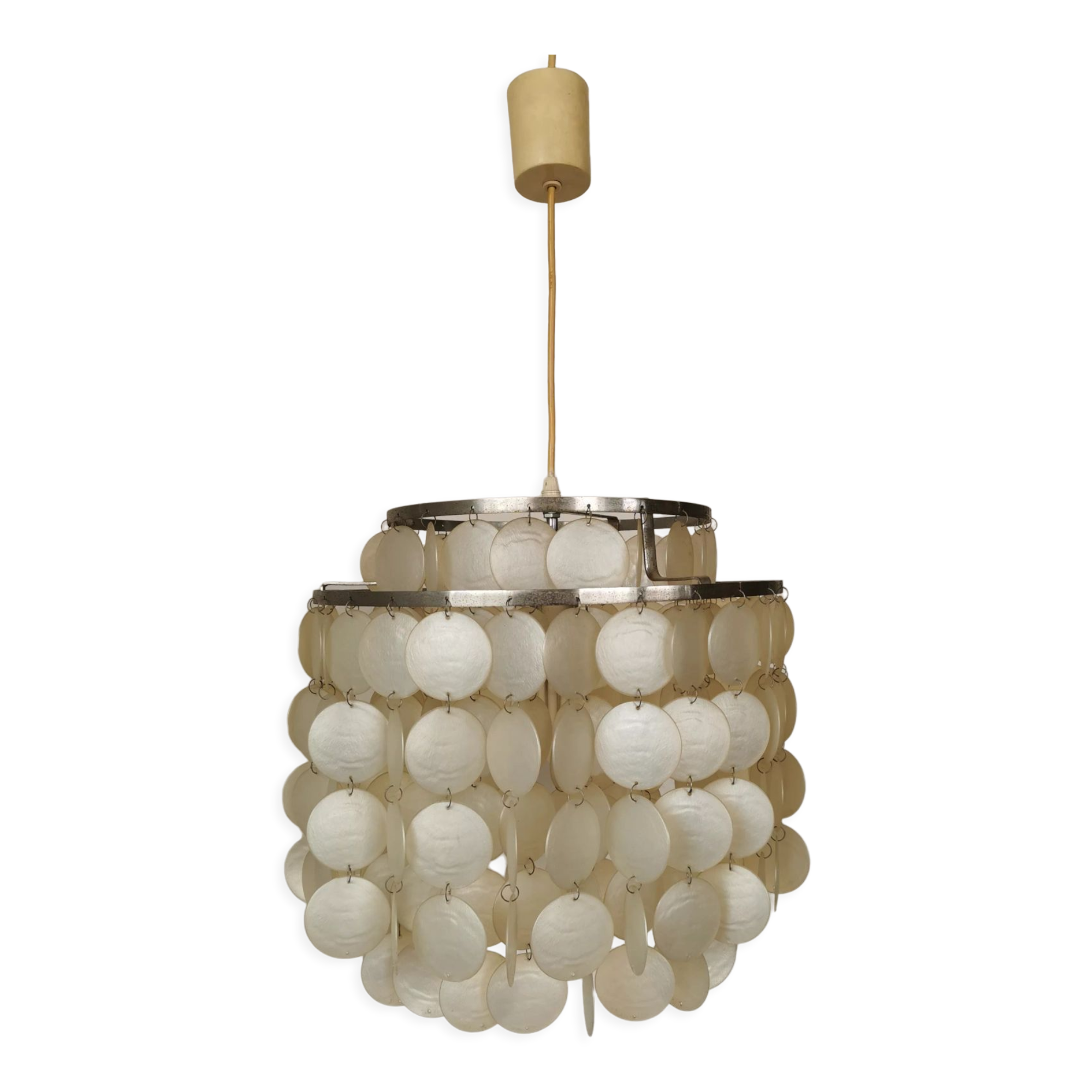 Vintage mother-of-pearl chandelier from the 70s