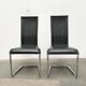 German B25 cantilever chairs in grey with fixed leather cushions by Tecta and Jean Prouvé, set of 2.