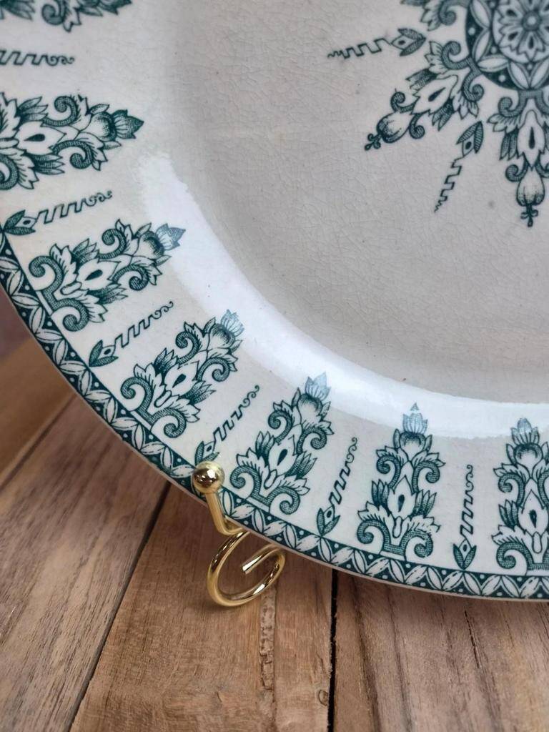 Assiette creuse Terre de fer Gien modèle Annam ancienne
