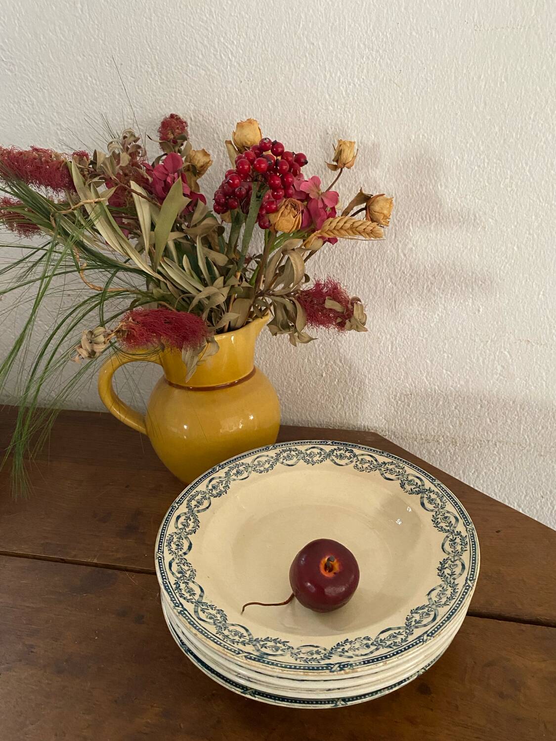 Iron earth soup plates from Moulin des Loups and Salins.